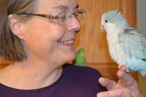 Photo of Deb with Skye and Peanut